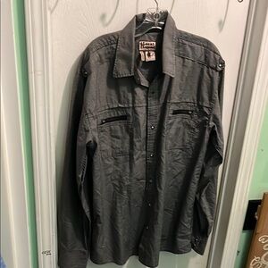 Gray Lightweight Utility Shirt Jacket